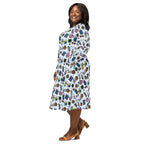 Long Sleeve Pocket Flare Dress - 'Gingham Getaway'