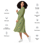 Long Sleeve Pocket Flare Dress - 'Simply Sage'