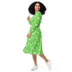 Long Sleeve Pocket Flare Dress - 'Daisy Chain'