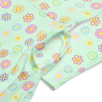 Long Sleeve Pocket Flare Dress - 'Feline Flowers'