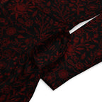 Long Sleeve Pocket Flare Dress - 'Gothic Garden (Red Version)'