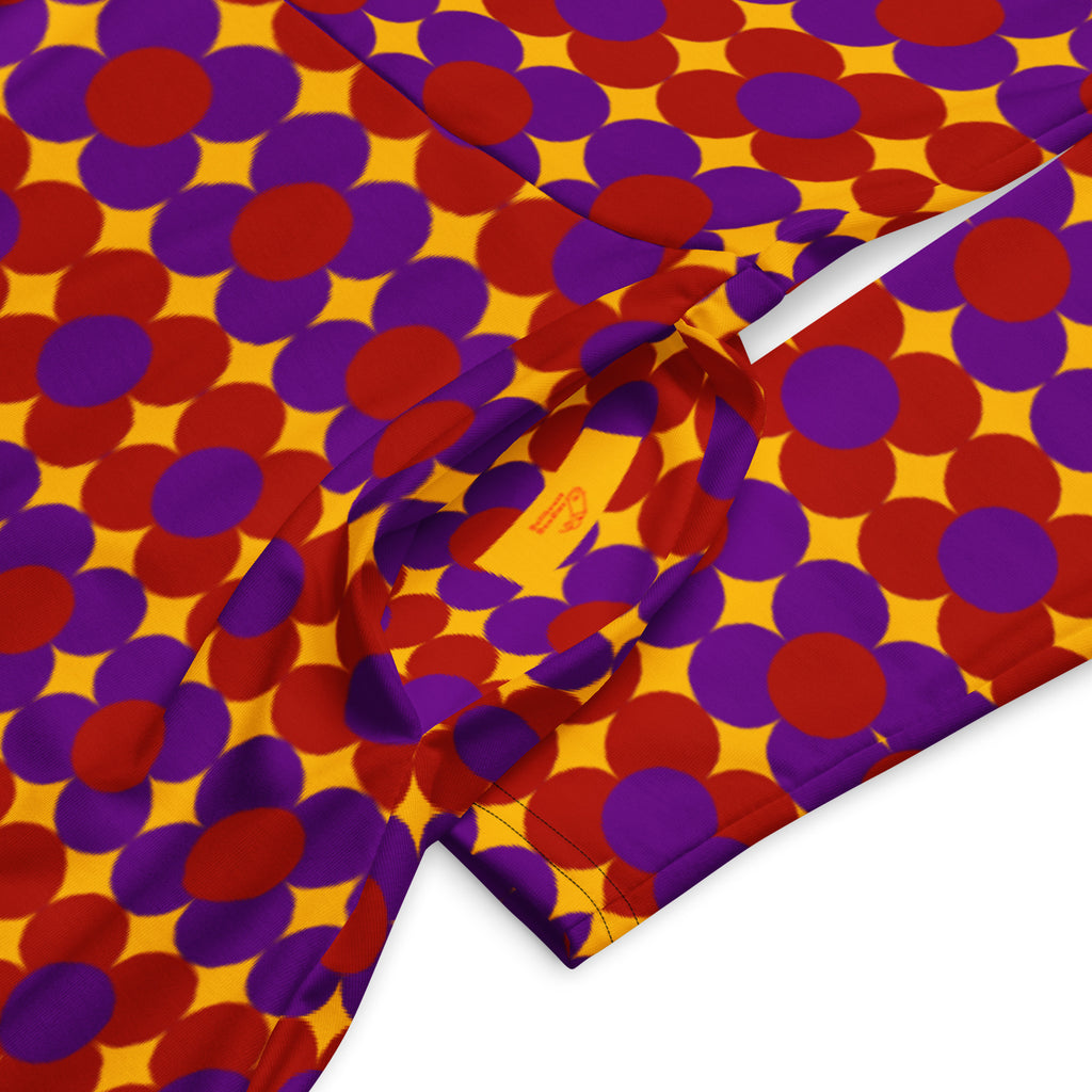 Long Sleeve Pocket Flare Dress - 'Flower Power'