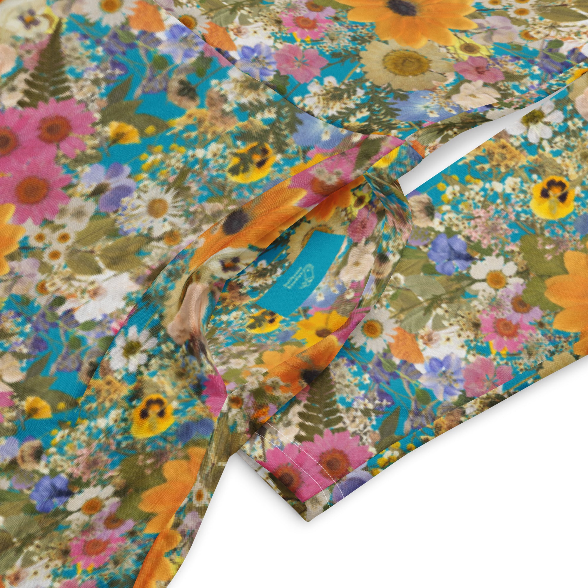 Long Sleeve Pocket Flare Dress - 'Pressed Flowers'