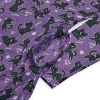 Long Sleeve Pocket Flare Dress - 'Purrple Playtime'