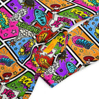 Long Sleeve Pocket Flare Dress - 'Comic Chaos'