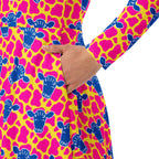 Long Sleeve Pocket Flare Dress - 'Silly Cow'