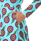 Long Sleeve Pocket Flare Dress - 'Blooming With Joy'