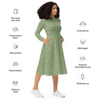 Long Sleeve Pocket Flare Dress - 'Summertime Vintage'