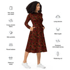 Long Sleeve Pocket Flare Dress - 'Spellbound'