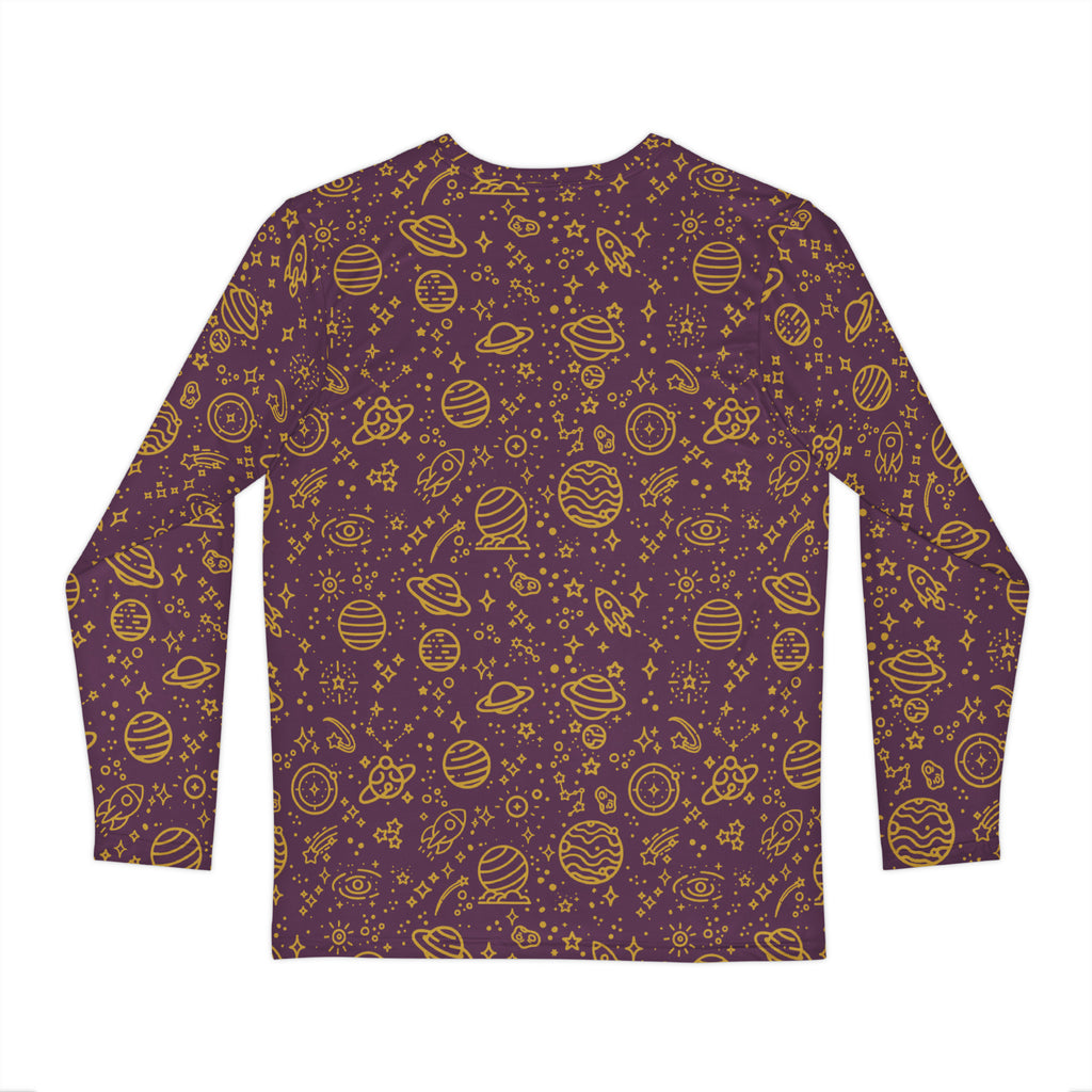 Unisex Long Sleeve Tee- 'Galactic Gold' Long Sleeve T-Shirt