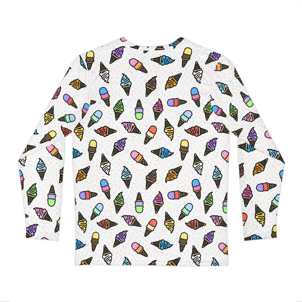 Unisex Long Sleeve Tee- 'Ice Cream' CUT-SEW