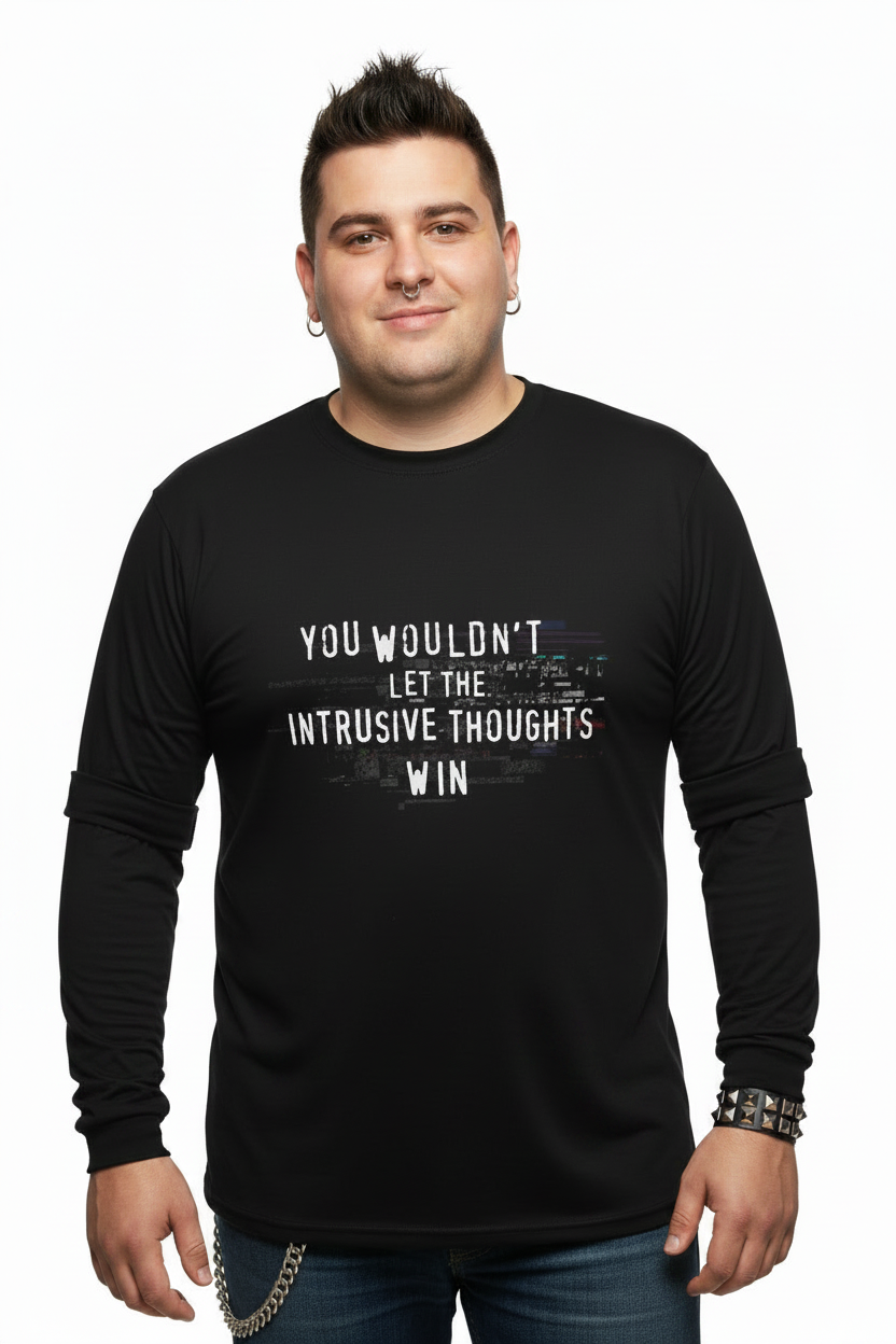Unisex Long Sleeve Tee- 'Intrusive Thoughts' Long Sleeve T-Shirt