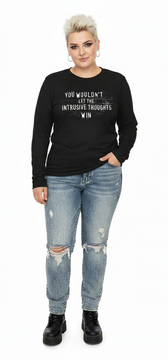 Unisex Long Sleeve Tee- 'Intrusive Thoughts' Long Sleeve T-Shirt