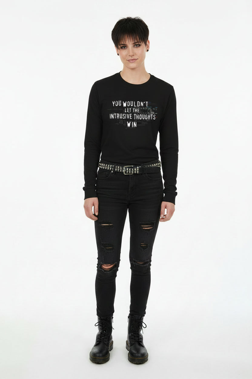 Unisex Long Sleeve Tee- 'Intrusive Thoughts' Long Sleeve T-Shirt