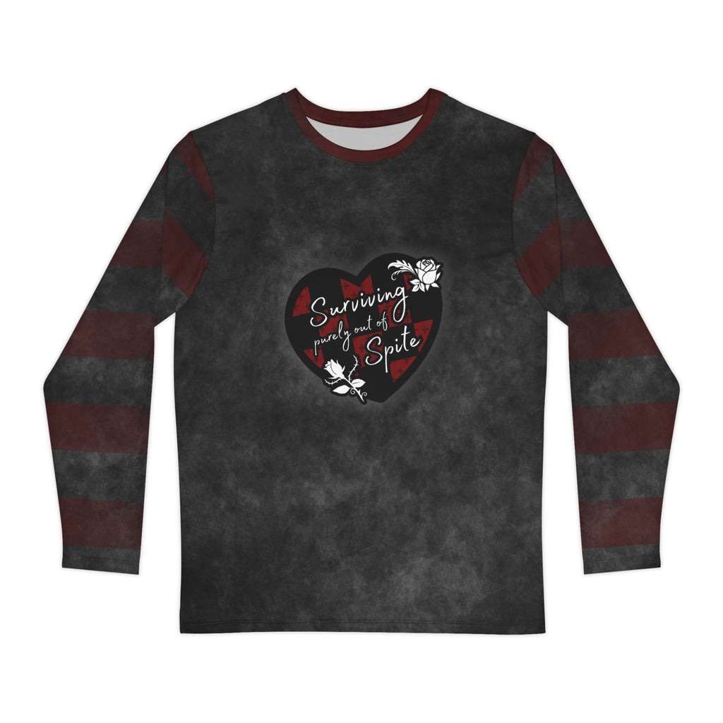Unisex Long Sleeve Tee- 'Surviving Purely Out of Spite' Long Sleeve T-Shirt