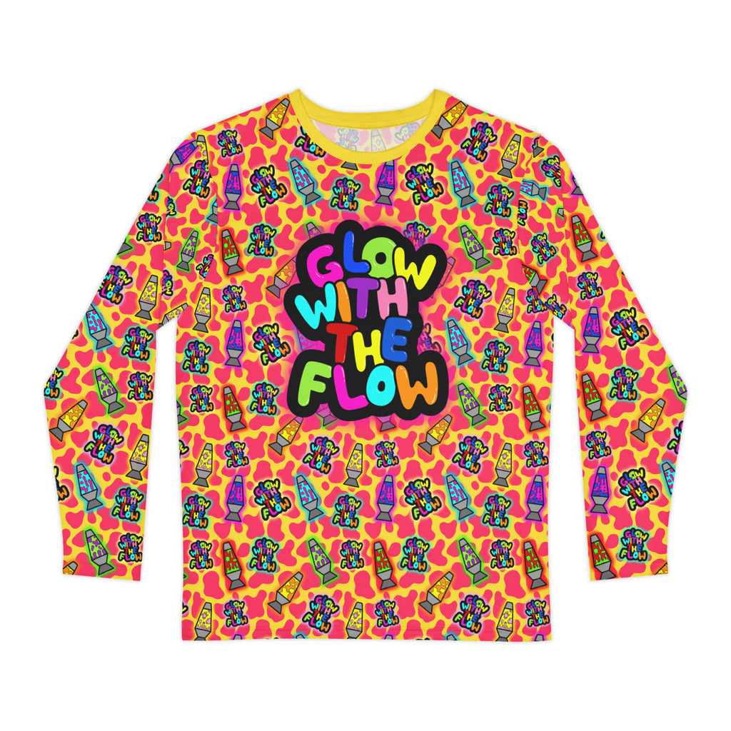 Unisex Long Sleeve Tee- 'Glow With the Flow' Long Sleeve T-Shirt