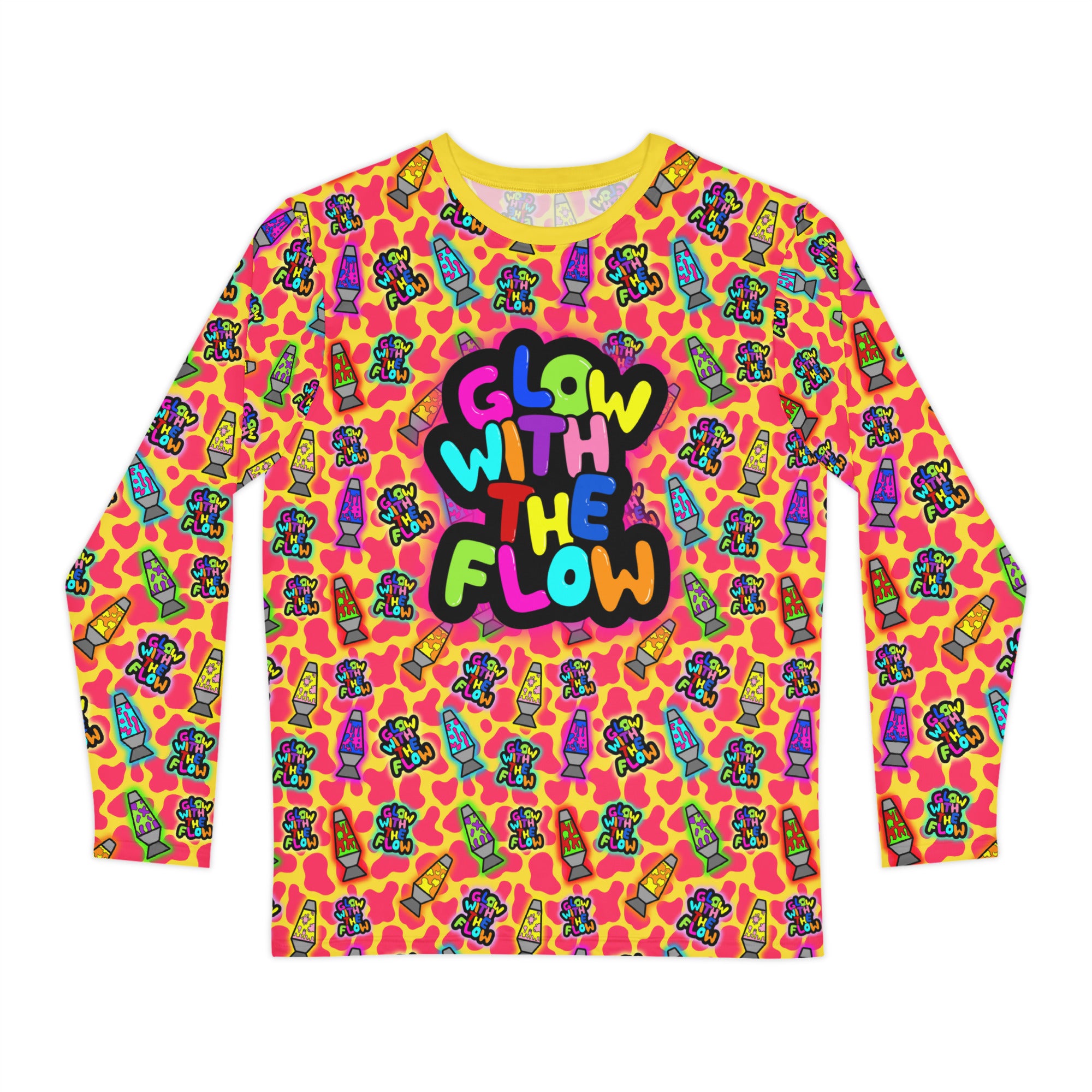 Unisex Long Sleeve Tee- 'Glow With the Flow' Long Sleeve T-Shirt