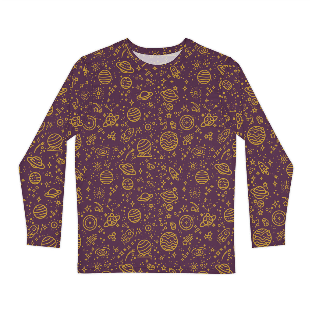 Unisex Long Sleeve Tee- 'Galactic Gold' Long Sleeve T-Shirt
