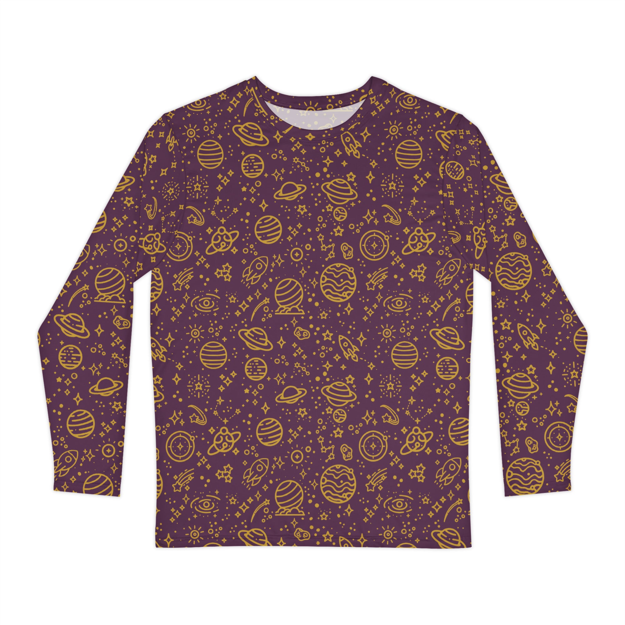 Unisex Long Sleeve Tee- 'Galactic Gold' Long Sleeve T-Shirt