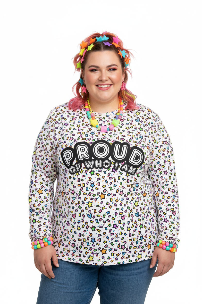 Unisex Long Sleeve Tee - 'Proud of Who I Am' Long Sleeve T-Shirt