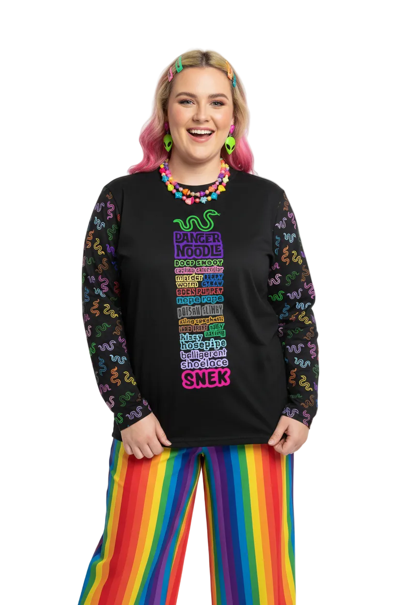 Unisex Long Sleeve Tee- 'Danger Noodle' Long Sleeve T-Shirt