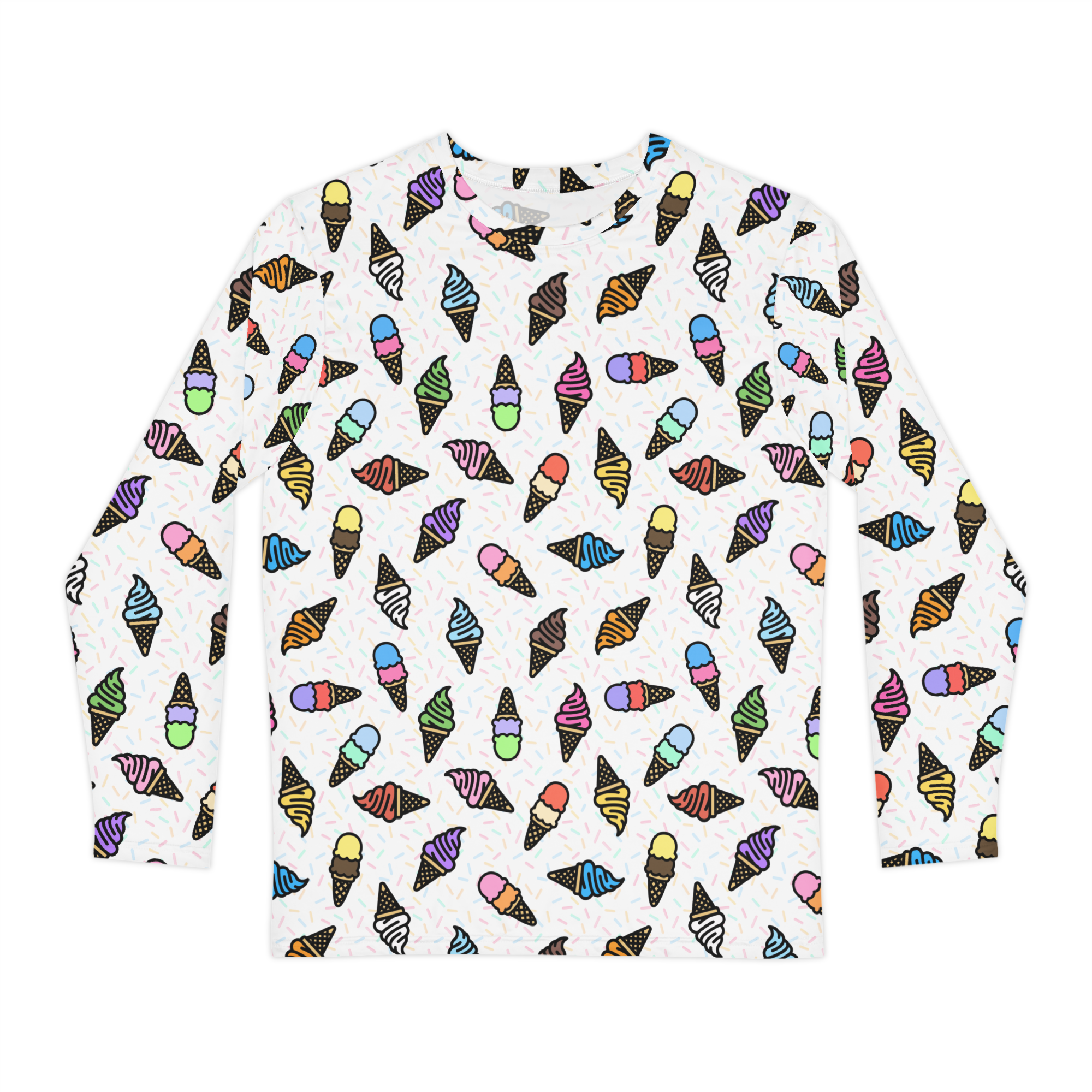 Unisex Long Sleeve Tee- 'Ice Cream' CUT-SEW
