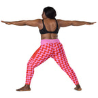 RECYCLED High Waist Pocket Leggings - 'Strawberry Salsa'