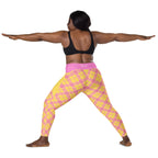 RECYCLED High Waist Pocket Leggings - 'Raspberry Ripple'