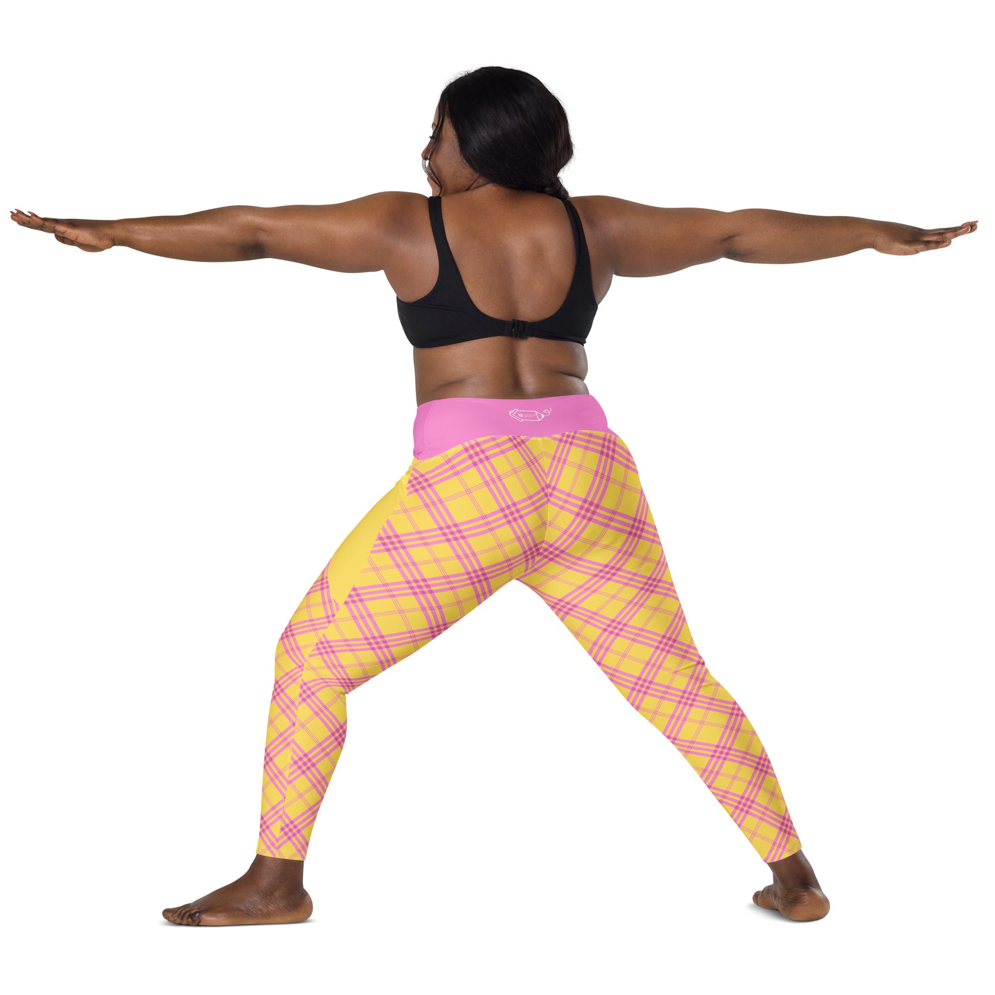 RECYCLED High Waist Pocket Leggings - 'Raspberry Ripple'