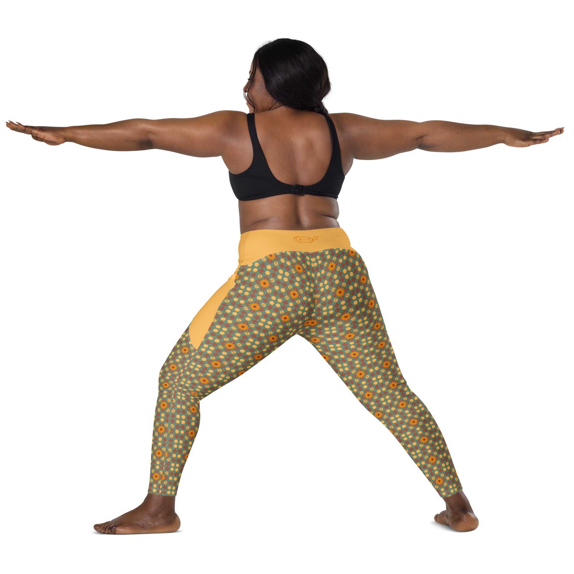 RECYCLED High Waist Pocket Leggings - 'Summertime Vintage'