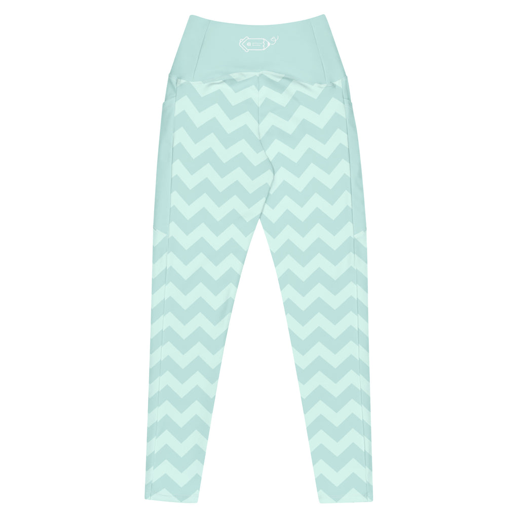 RECYCLED High Waist Pocket Leggings - 'Zig-A-Zig-Ah!'
