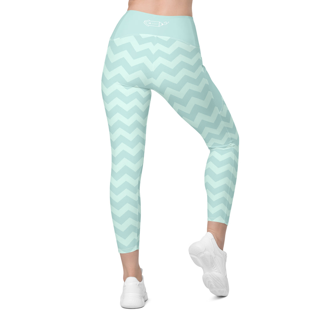 RECYCLED High Waist Pocket Leggings - 'Zig-A-Zig-Ah!'