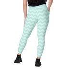 RECYCLED High Waist Pocket Leggings - 'Zig-A-Zig-Ah!'