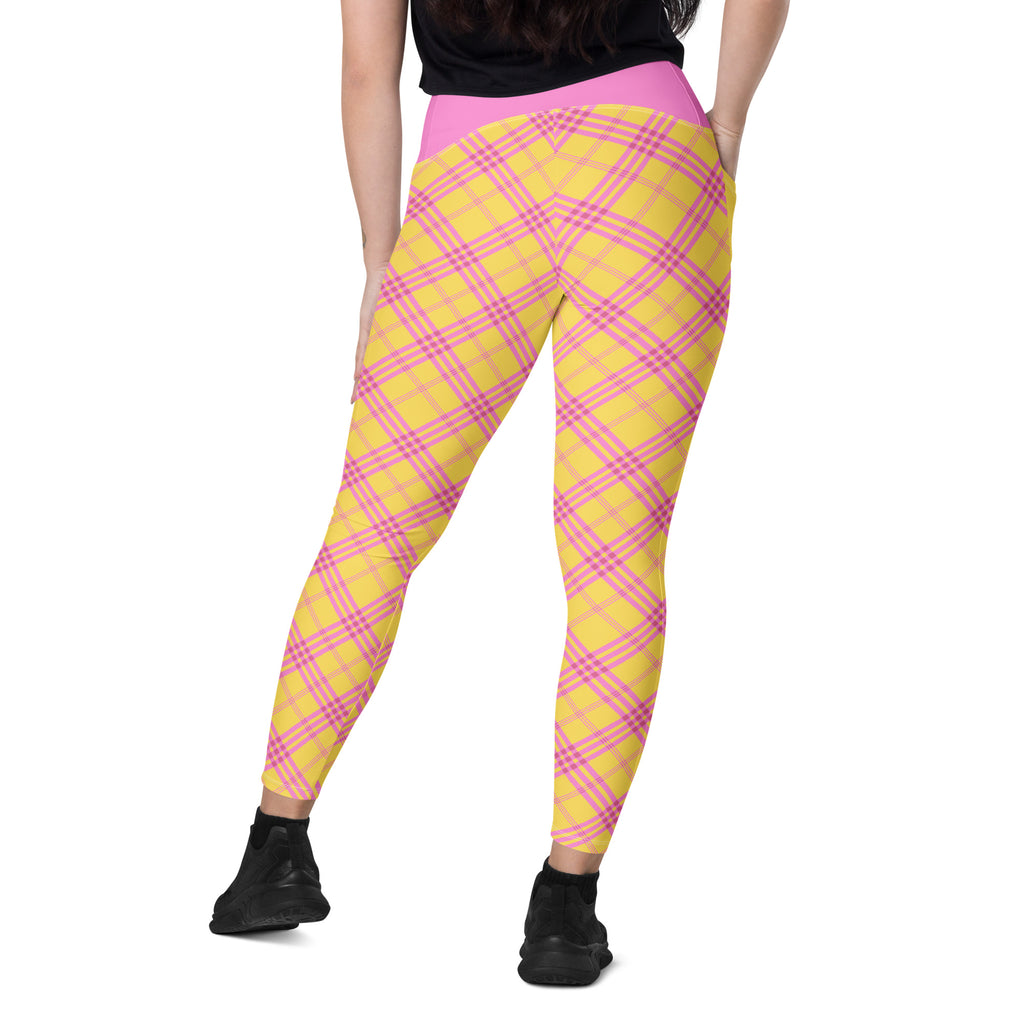 RECYCLED High Waist Pocket Leggings - 'Raspberry Ripple'