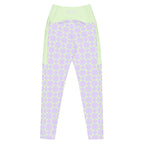 RECYCLED High Waist Pocket Leggings - 'Lilac Mint'