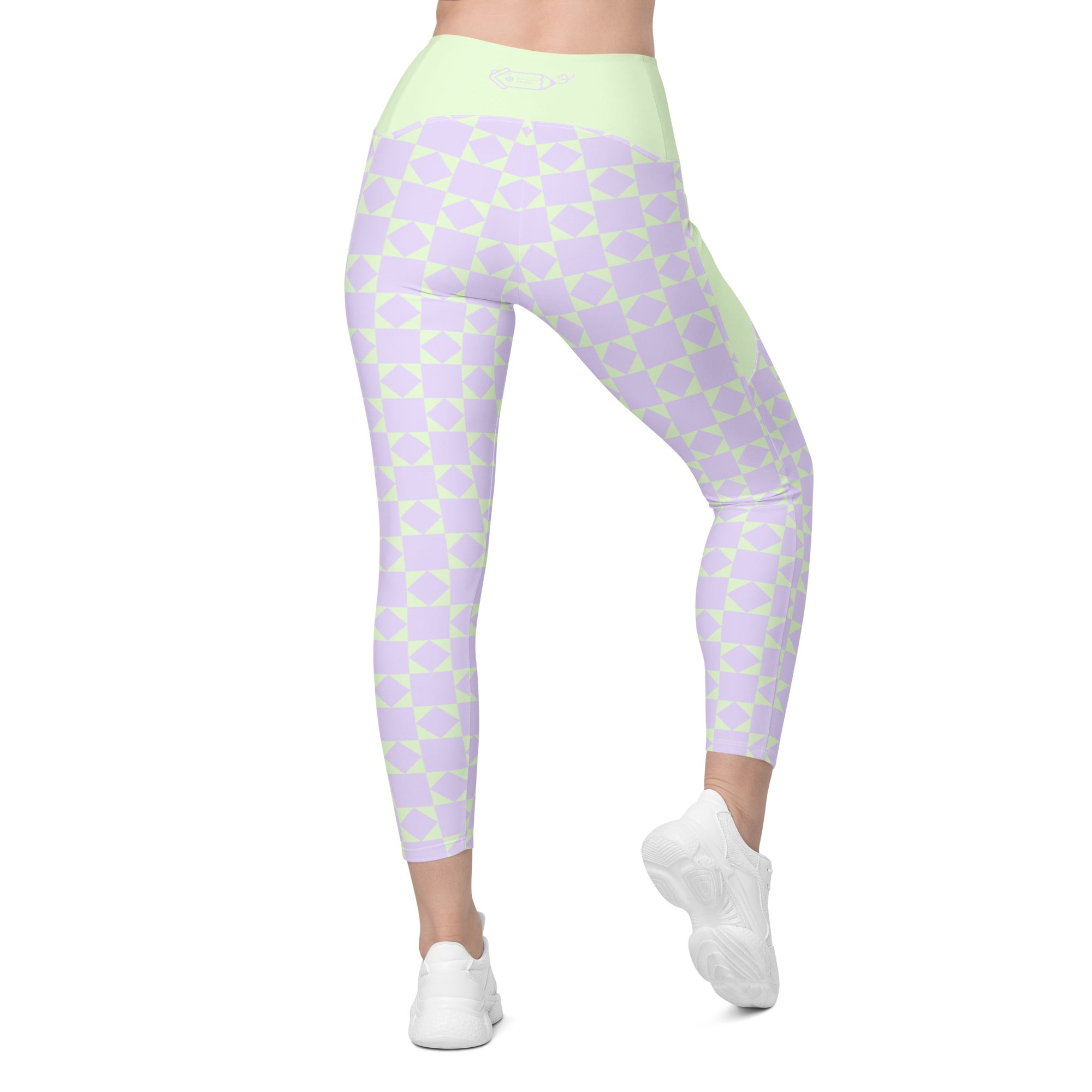 RECYCLED High Waist Pocket Leggings - 'Lilac Mint'