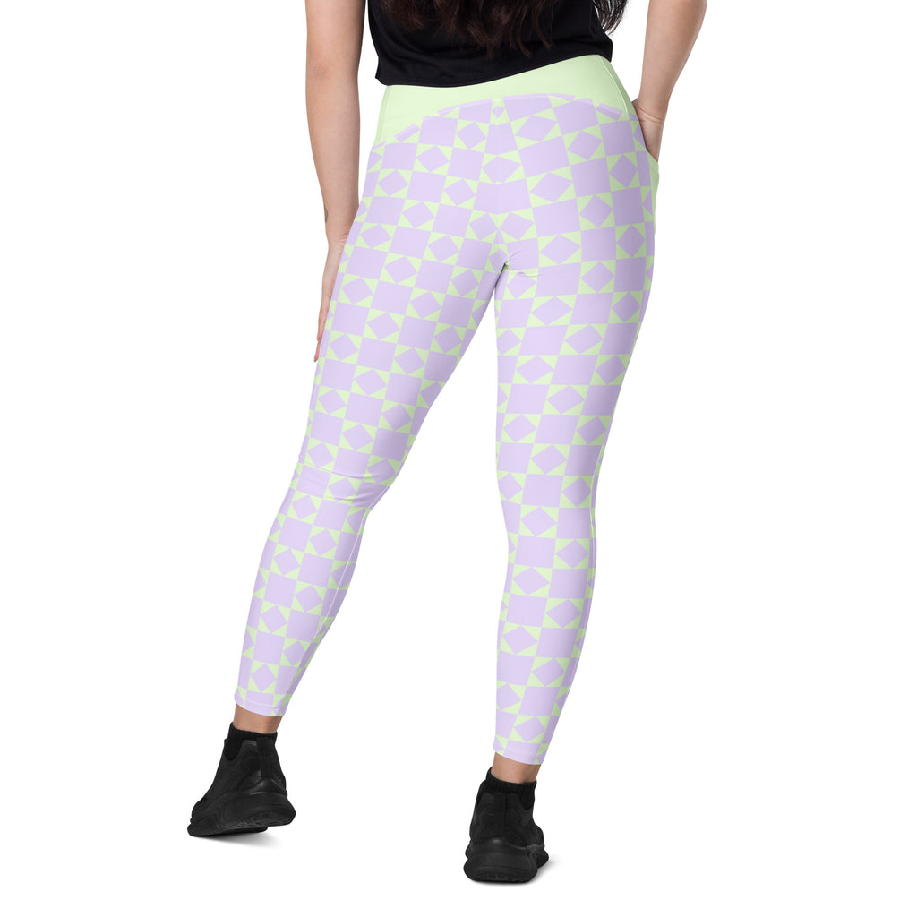 RECYCLED High Waist Pocket Leggings - 'Lilac Mint'
