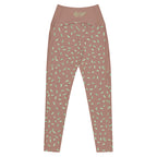 RECYCLED High Waist Pocket Leggings - 'Mint Choc Chip'