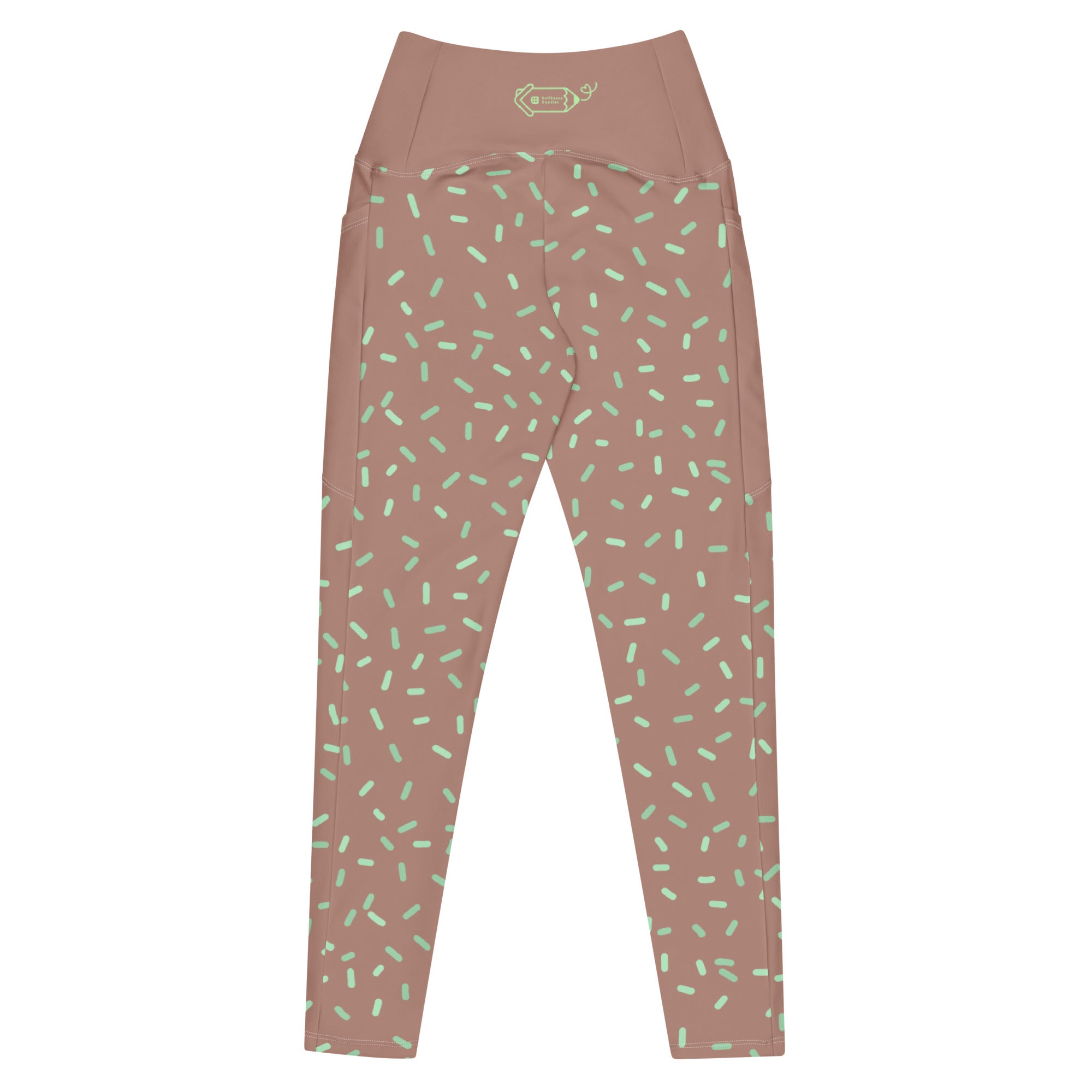 RECYCLED High Waist Pocket Leggings - 'Mint Choc Chip'