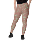 RECYCLED High Waist Pocket Leggings - 'Mint Choc Chip'