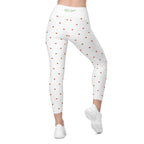 RECYCLED High Waist Pocket Leggings - 'Strawberry Picking'