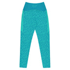 RECYCLED High Waist Pocket Leggings - 'Aquamarine'