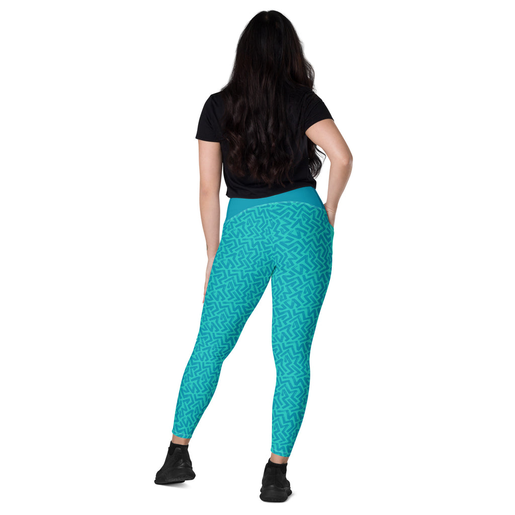 RECYCLED High Waist Pocket Leggings - 'Aquamarine'