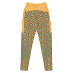 RECYCLED High Waist Pocket Leggings - 'Summertime Vintage'
