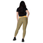 RECYCLED High Waist Pocket Leggings - 'Summertime Vintage'