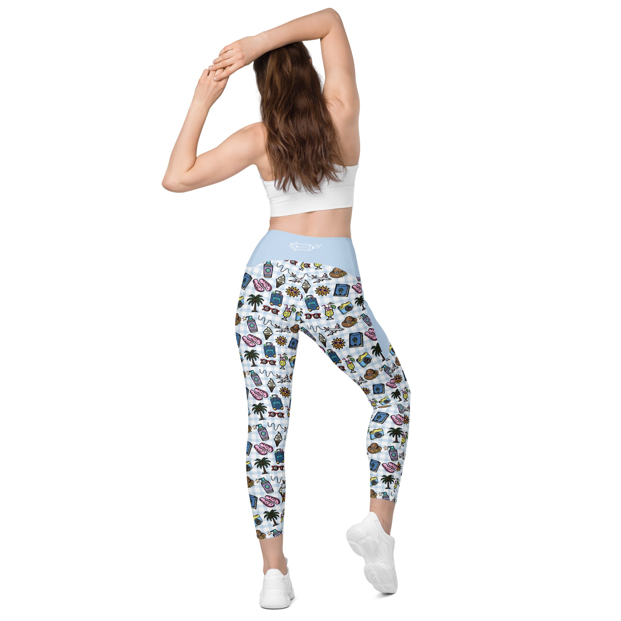RECYCLED High Waist Pocket Leggings - 'Gingham Getaway'