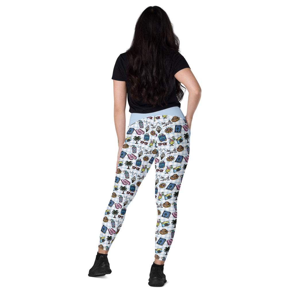 RECYCLED High Waist Pocket Leggings - 'Gingham Getaway'