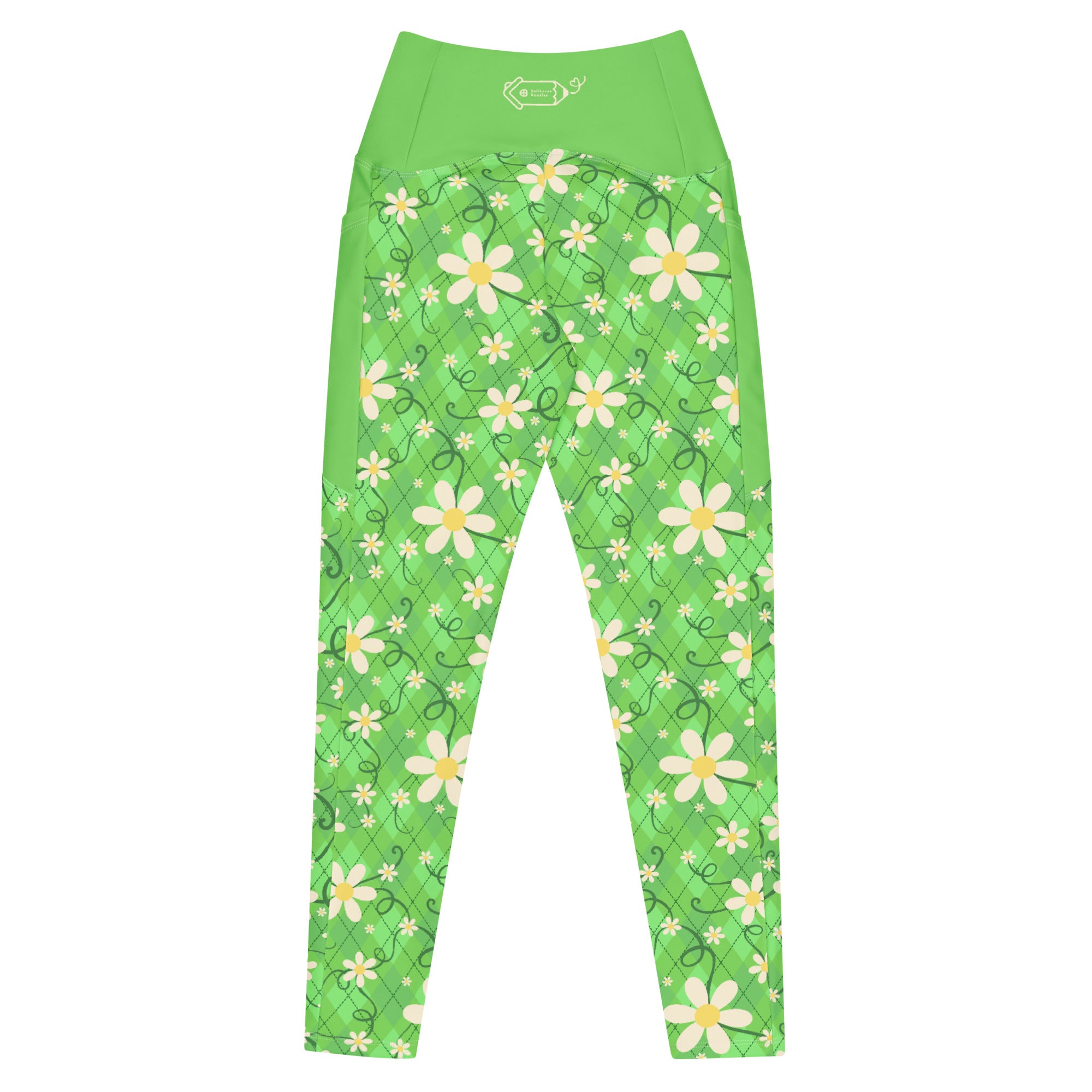 RECYCLED High Waist Pocket Leggings - 'Daisychain'