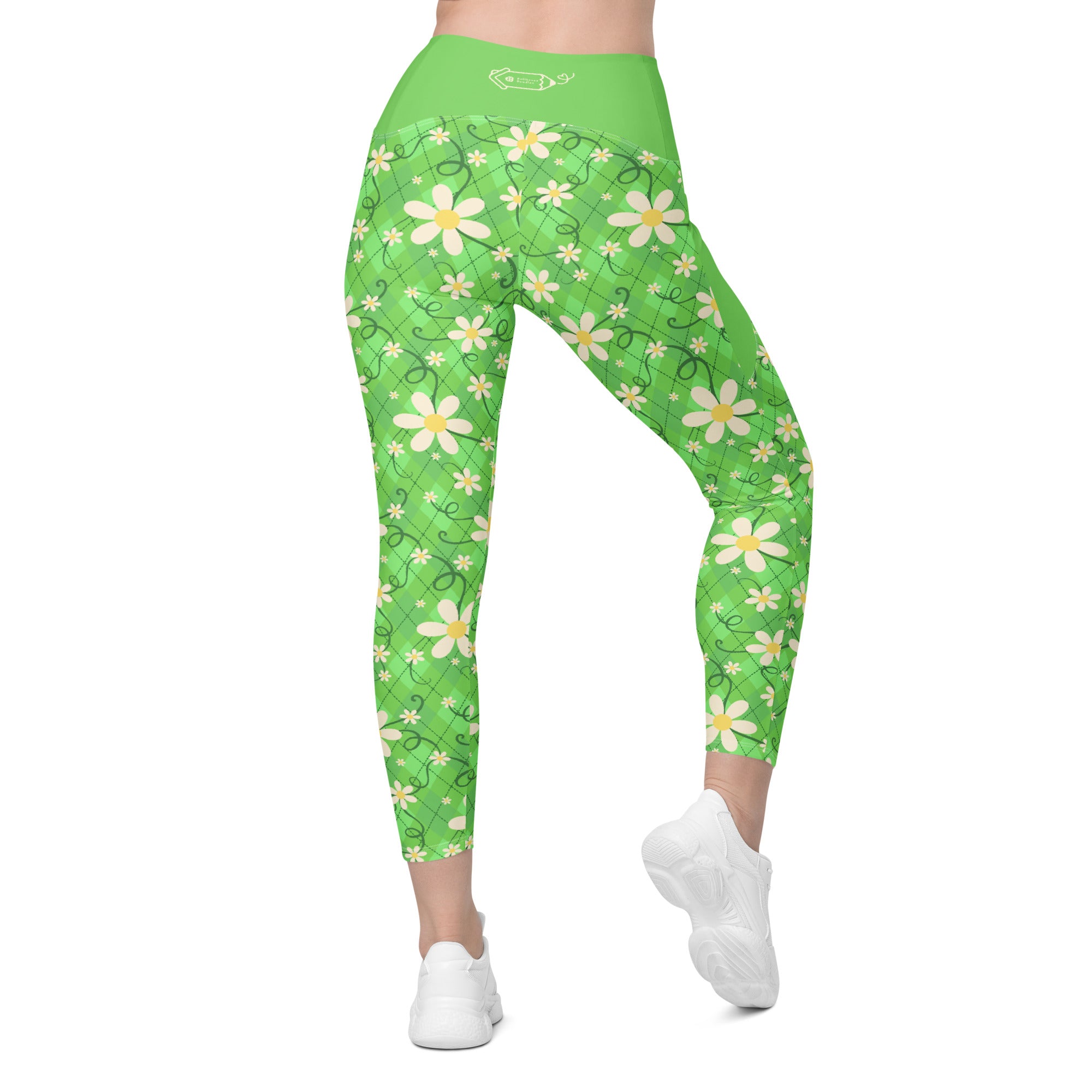RECYCLED High Waist Pocket Leggings - 'Daisychain'