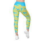 RECYCLED High Waist Pocket Leggings - 'Silly Sausage'